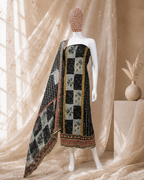 Sitara Black Embellished Unstitched Suit Set