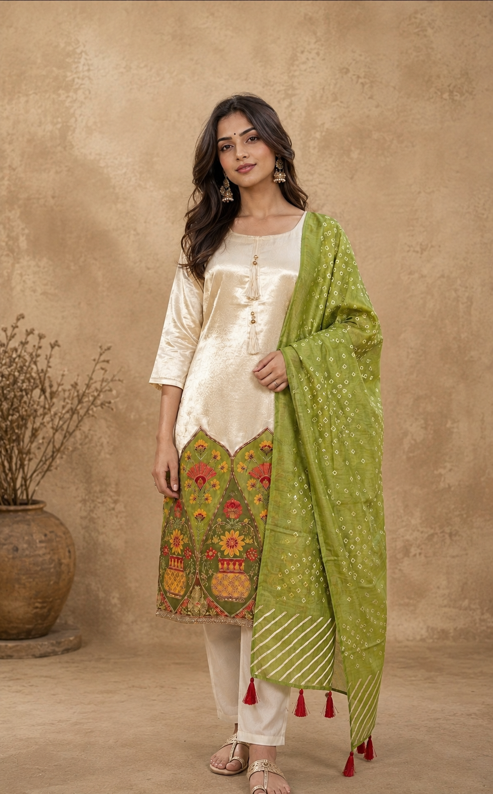 Mehreen Garden Embroidered Fandy Suit Set