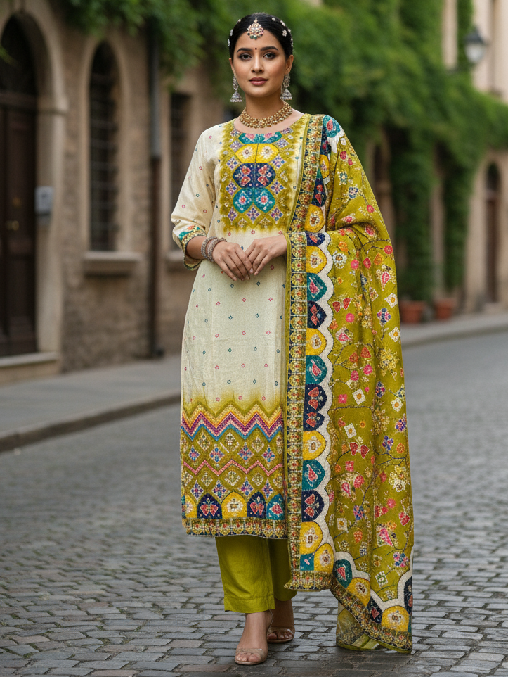 Row Silk 3 Piece Suit Set