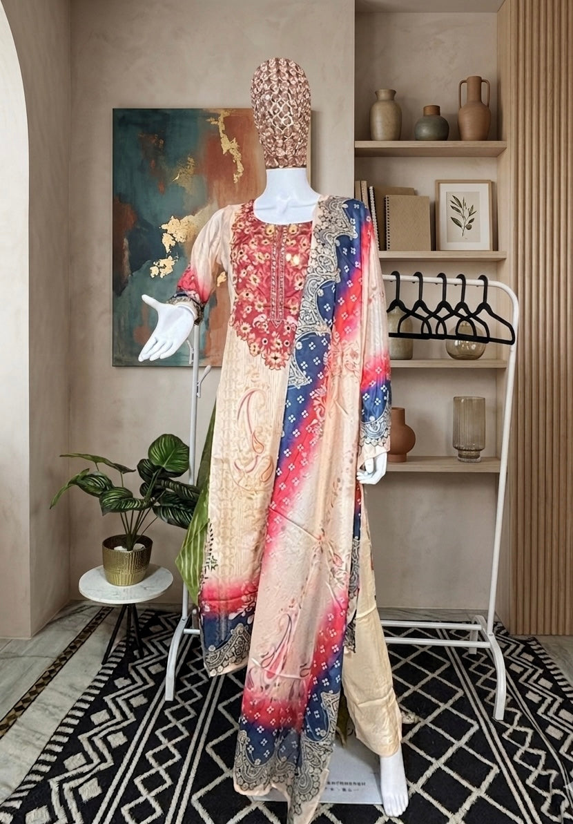Gulnaar Chinon  Mirror Work Suit Set